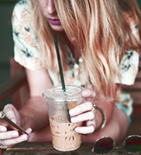 young woman with cellphone