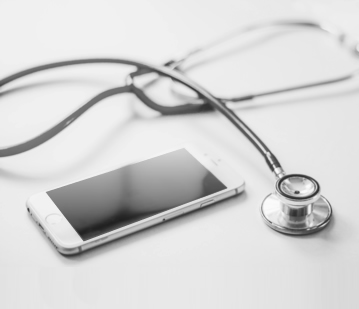stethoscope with mobile phone